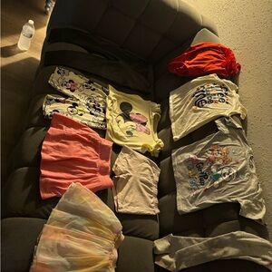 Disney Kids' Character T-Shirts and Skirts Set